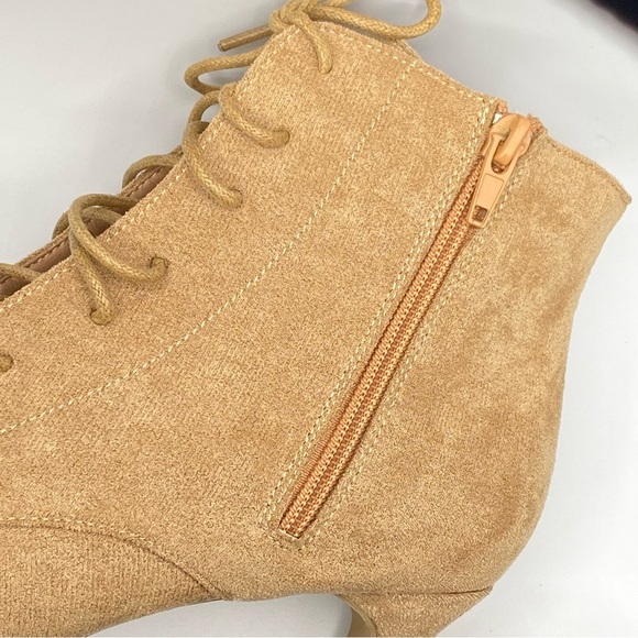 Elegant Tan Lace-Up Ankle Boots EU39 - NEW - Never Worn - Picture 10 of 14